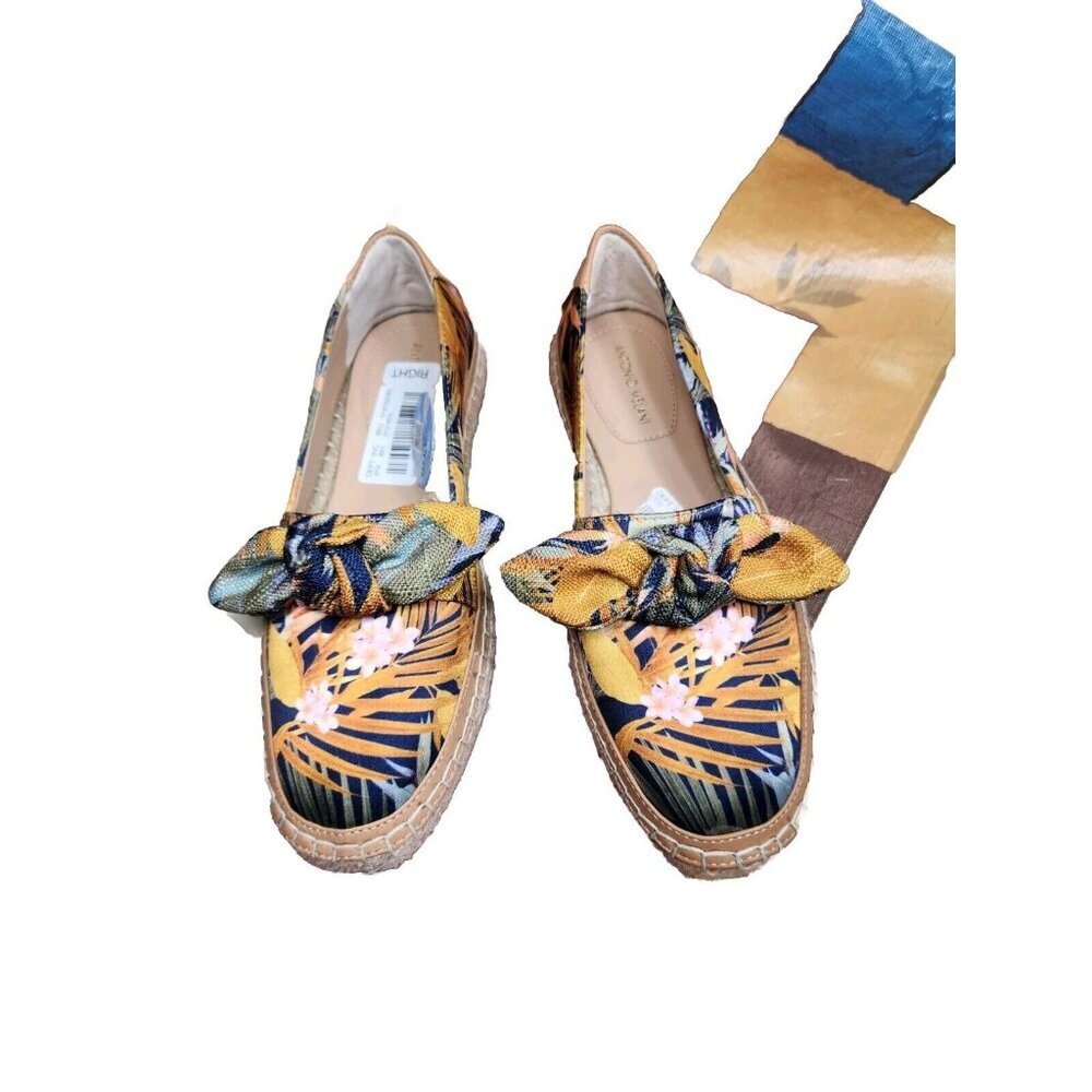 Antonio Melani Women’s Size 6 Floral Print Bow Detail Espadrilles Slip On 345